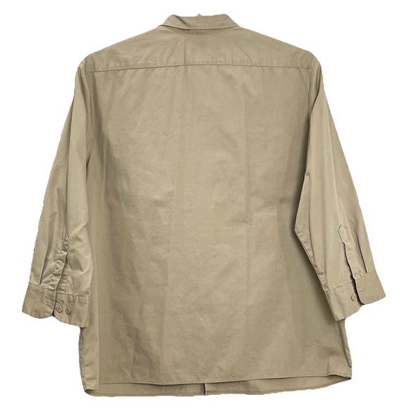 Open Trails Mens Work Shirt 3XL Tan Relaxed Fit‎ Button Down Long Sleeve Pockets - Picture 3 of 7